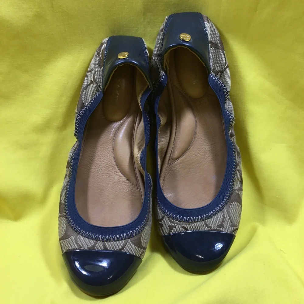 Coach patent canvas insole